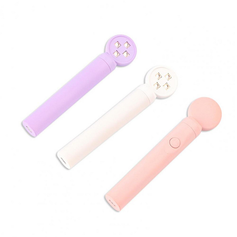 Rankinė nagų lempa 4 LED LED nagų lempa Nagų kietėjimo lengvas manikiūro džiovintuvas