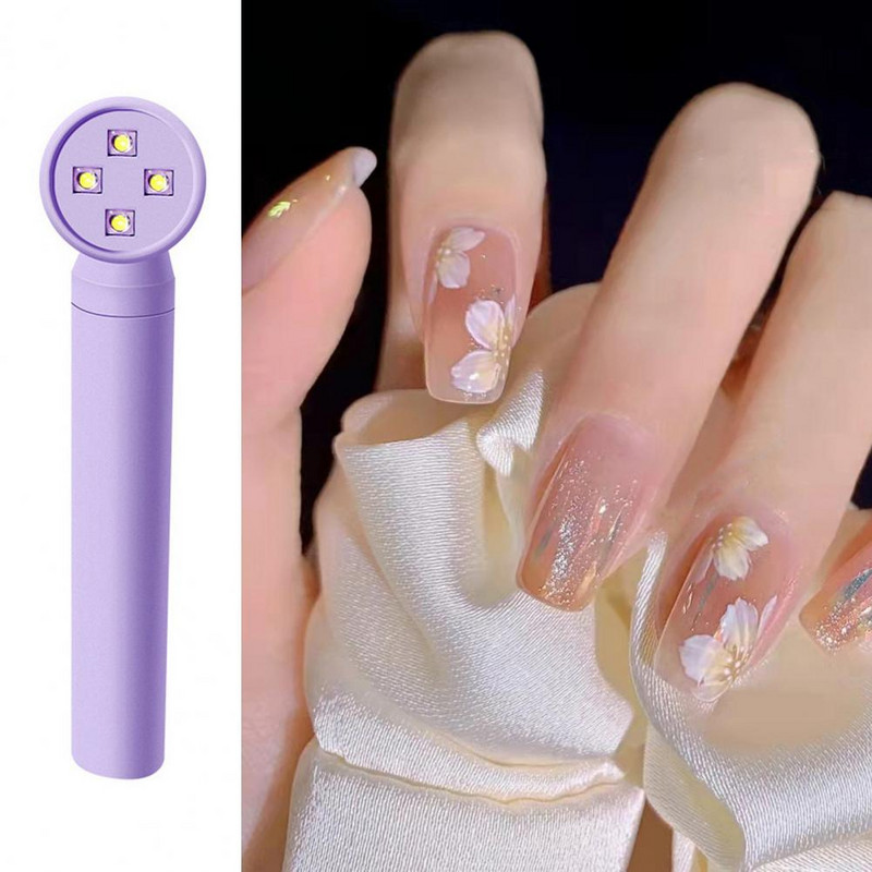 Rankinė nagų lempa 4 LED LED nagų lempa Nagų kietėjimo lengvas manikiūro džiovintuvas