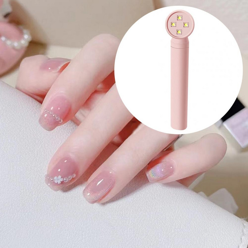 Rankinė nagų lempa 4 LED LED nagų lempa Nagų kietėjimo lengvas manikiūro džiovintuvas