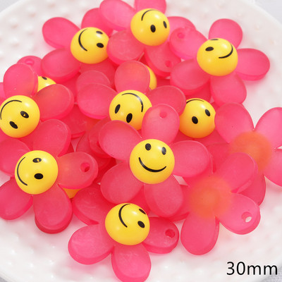 10 tk/partii armsad lillekujulised akrüülhelmed lahtised vahehelmed ehete valmistamiseks DIY käevõru kaelakee ripatsitarvikud