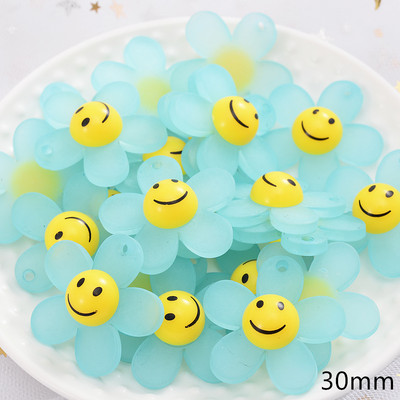 10 tk/partii armsad lillekujulised akrüülhelmed lahtised vahehelmed ehete valmistamiseks DIY käevõru kaelakee ripatsitarvikud