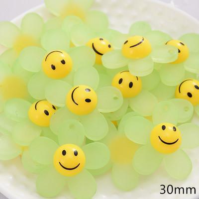 10 tk/partii armsad lillekujulised akrüülhelmed lahtised vahehelmed ehete valmistamiseks DIY käevõru kaelakee ripatsitarvikud