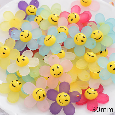 10 tk/partii armsad lillekujulised akrüülhelmed lahtised vahehelmed ehete valmistamiseks DIY käevõru kaelakee ripatsitarvikud