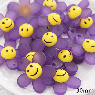 10 tk/partii armsad lillekujulised akrüülhelmed lahtised vahehelmed ehete valmistamiseks DIY käevõru kaelakee ripatsitarvikud