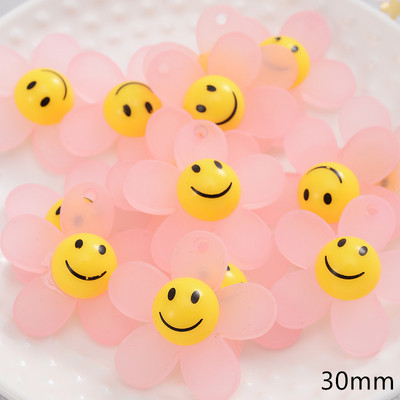 10 tk/partii armsad lillekujulised akrüülhelmed lahtised vahehelmed ehete valmistamiseks DIY käevõru kaelakee ripatsitarvikud