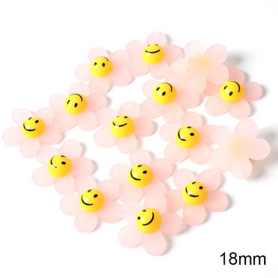 10 tk/partii armsad lillekujulised akrüülhelmed lahtised vahehelmed ehete valmistamiseks DIY käevõru kaelakee ripatsitarvikud