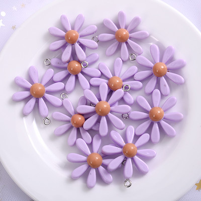 10 tk/partii armsad lillekujulised akrüülhelmed lahtised vahehelmed ehete valmistamiseks DIY käevõru kaelakee ripatsitarvikud