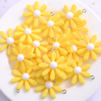 10 tk/partii armsad lillekujulised akrüülhelmed lahtised vahehelmed ehete valmistamiseks DIY käevõru kaelakee ripatsitarvikud