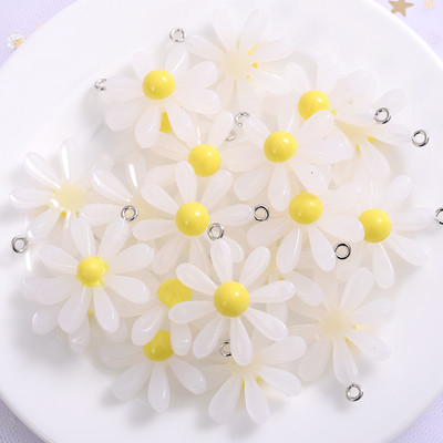 10 tk/partii armsad lillekujulised akrüülhelmed lahtised vahehelmed ehete valmistamiseks DIY käevõru kaelakee ripatsitarvikud