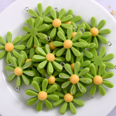 10 tk/partii armsad lillekujulised akrüülhelmed lahtised vahehelmed ehete valmistamiseks DIY käevõru kaelakee ripatsitarvikud