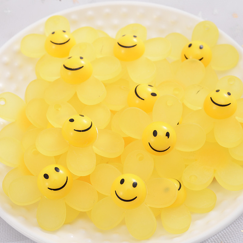 10 tk/partii armsad lillekujulised akrüülhelmed lahtised vahehelmed ehete valmistamiseks DIY käevõru kaelakee ripatsitarvikud