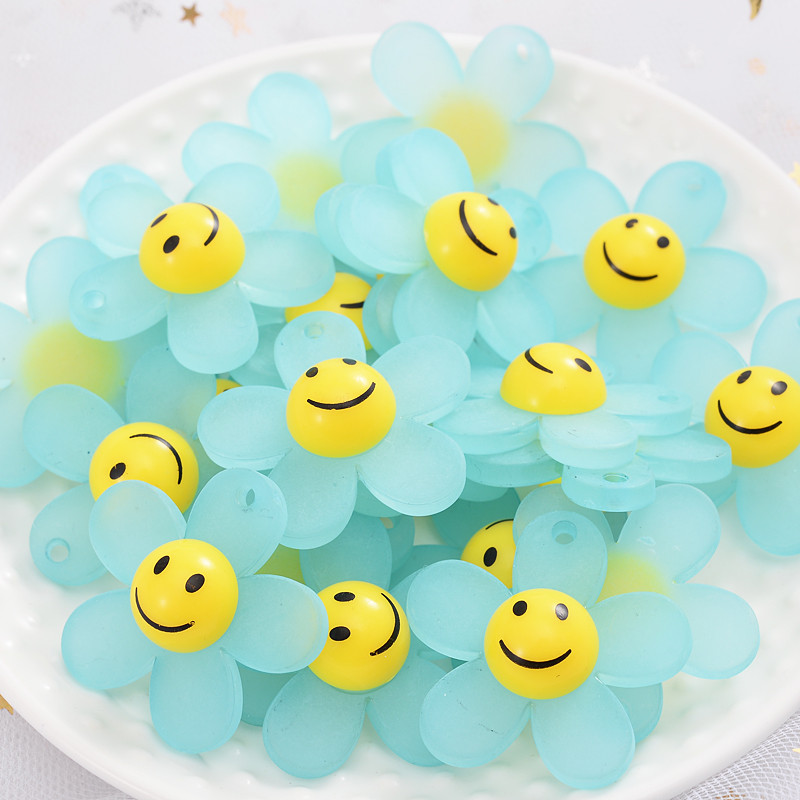 10 tk/partii armsad lillekujulised akrüülhelmed lahtised vahehelmed ehete valmistamiseks DIY käevõru kaelakee ripatsitarvikud