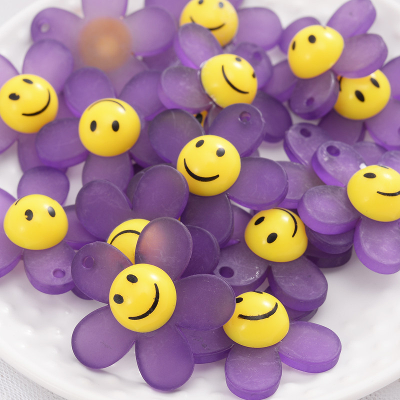 10 tk/partii armsad lillekujulised akrüülhelmed lahtised vahehelmed ehete valmistamiseks DIY käevõru kaelakee ripatsitarvikud