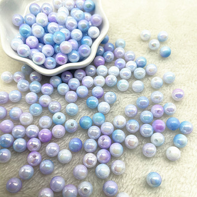 6--10 mm ümmargused akrüülhelmed lahtised vahehelmed ehete valmistamiseks DIY käevõru kaelakee ripatskõrvarõngad