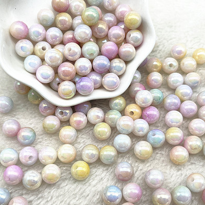 6--10 mm ümmargused akrüülhelmed lahtised vahehelmed ehete valmistamiseks DIY käevõru kaelakee ripatskõrvarõngad