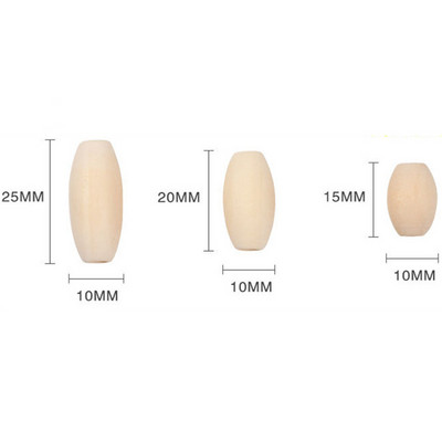 50 bucăți 20x10mm orificiu drept oval nefinisat din lemn natural margele distanțiere artizanat pentru casă decorativă DIY bijuterii colier brățară