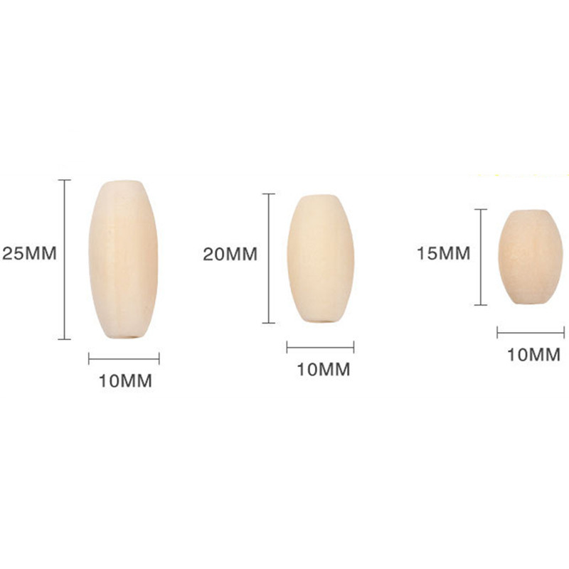 50 bucăți 20x10mm orificiu drept oval nefinisat din lemn natural margele distanțiere artizanat pentru casă decorativă DIY bijuterii colier brățară