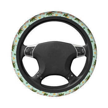 Dinosaur Cute Car Steering Wheel Cover 37-38 Αντιολισθητικό Animal Cartoon Auto Steering Wheel Protector Elastische Car-styling