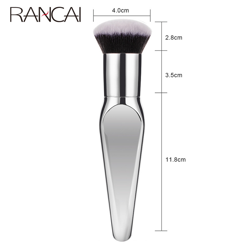 RANCAI 1db púderes egykefe teljes méretű bőrápoló ezüst szintetikus szálas tapadó ecset sminkeszközök alapozó arckefe