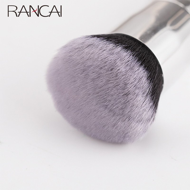 RANCAI 1db púderes egykefe teljes méretű bőrápoló ezüst szintetikus szálas tapadó ecset sminkeszközök alapozó arckefe