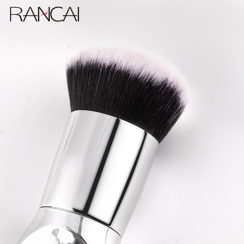 RANCAI 1db púderes egykefe teljes méretű bőrápoló ezüst szintetikus szálas tapadó ecset sminkeszközök alapozó arckefe