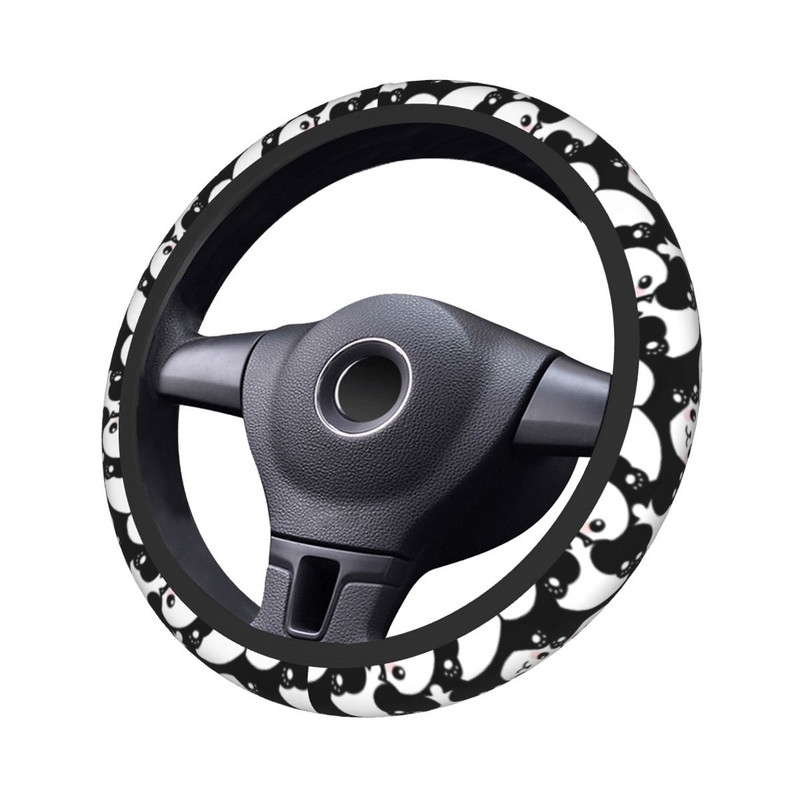 Armas Panda Cartoon auto rooli kate 38 cm Armas loomade rooliratta kaitsekate Auto stiiliga interjööri tarvikud