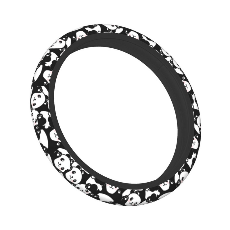 Armas Panda Cartoon auto rooli kate 38 cm Armas loomade rooliratta kaitsekate Auto stiiliga interjööri tarvikud