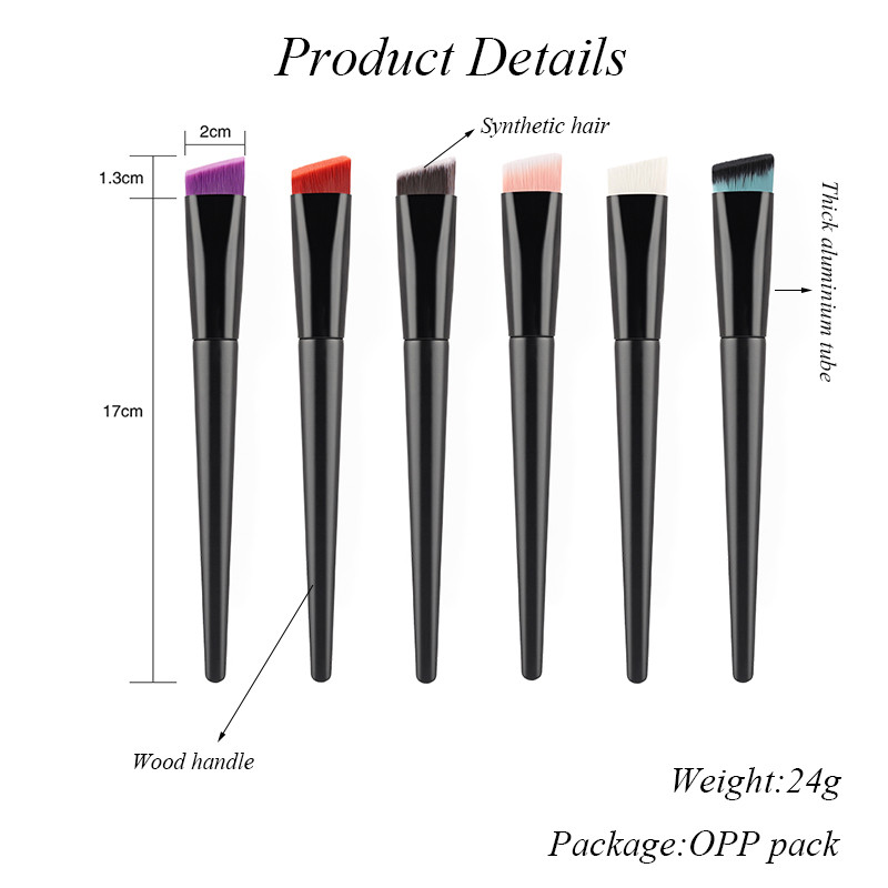 RANCAI meigipintslid 1 tk suur aluspintsel vedelale kreempuudrile lameda pealispinnaga näo parandamiseks kontuurikosmeetika ilutööriistade komplekt