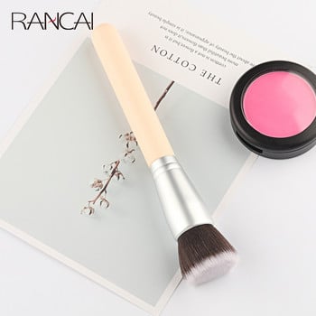 RANCAI 1 τμχ Pink πινέλα μακιγιάζ Flat Top Foundation Concealer Brush Large Face Repair contour for Liquid Cream Powder Tool