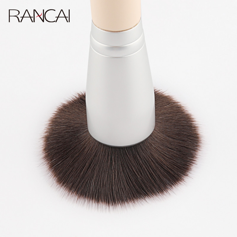 RANCAI 1 tk Roosad meigipintslid Flat Top Foundation Concealer Brush Large Face Repair Contour for Liquid Cream Powder Tool