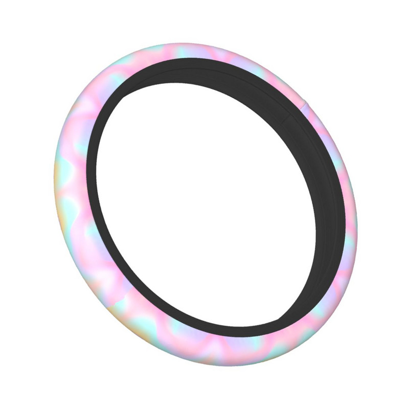 37-38 Husa volan auto Vis roz Anti-alunecare Gradient dinamic Decorare auto Accesorii auto la moda