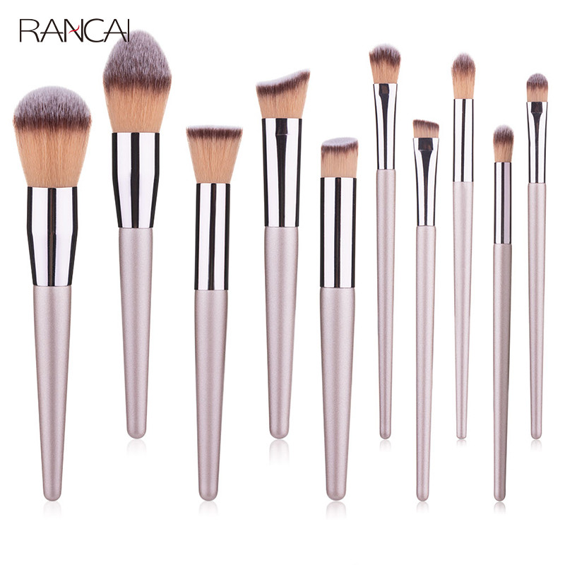 RANCAI 1kom Set četkica za šminkanje u boji šampanjca Četkica za šminkanje Alat za uljepšavanje za kozmetičku podlogu Puder u prahu Rumenilo za oči Kabuki Blendin
