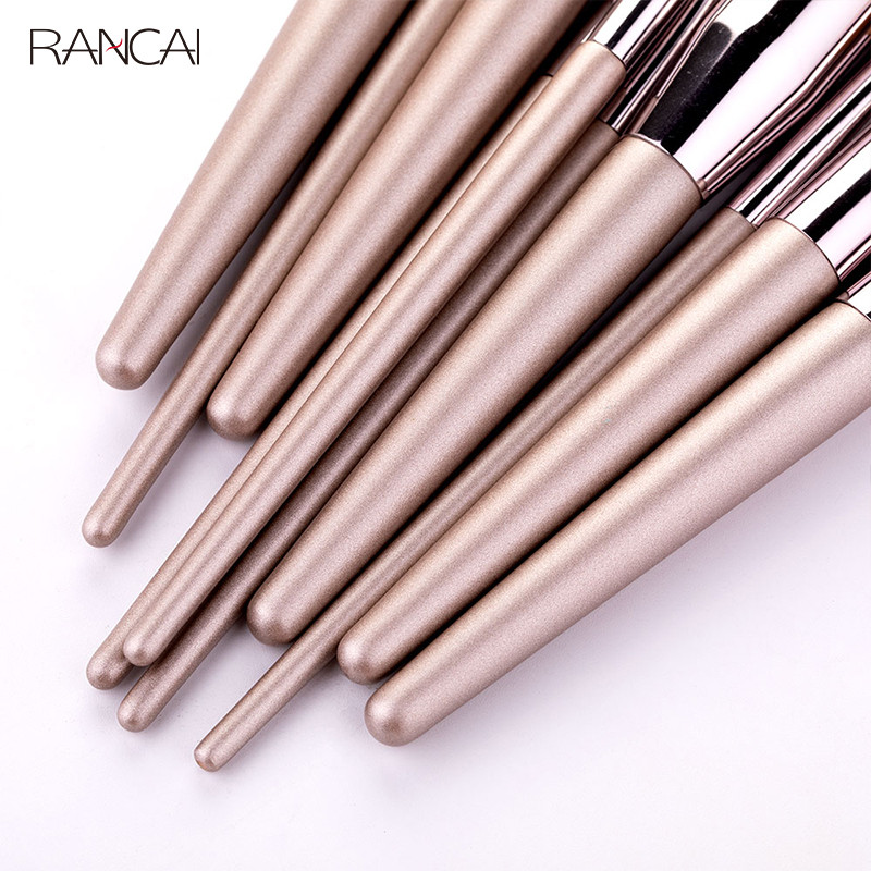RANCAI 1kom Set četkica za šminkanje u boji šampanjca Četkica za šminkanje Alat za uljepšavanje za kozmetičku podlogu Puder u prahu Rumenilo za oči Kabuki Blendin
