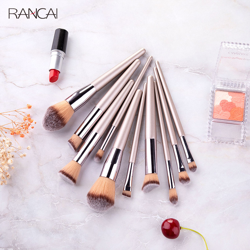 RANCAI 1kom Set četkica za šminkanje u boji šampanjca Četkica za šminkanje Alat za uljepšavanje za kozmetičku podlogu Puder u prahu Rumenilo za oči Kabuki Blendin