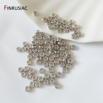 Επιχρυσωμένες μεταλλικές χάντρες από ορείχαλκο 3mm/4mm/6mm/8mm Spacer Beads For Jewellery Making DIY Accessories Χονδρική