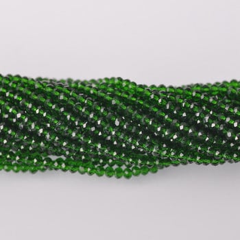 Rondelle фасетиран чешки кристал наситено зелен цвят 3 mm 4 mm 6 mm 8 mm 10 mm 12 mm Разхлабени дистанционни мъниста за изработка на бижута Направи си сам