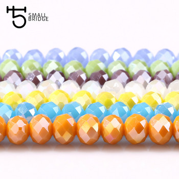 8mm Αυστρία Mix Colorful Glass Rondelle Beads for Jewelry Making Diy Accessories Pearls Faceted Crystal Beads Χονδρική Z306AB