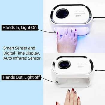 Abuss LED UV Lamp for Nails 48W Smart Nail Drying Lamp with Motion Sensing Professional Nail Drier for Manicure