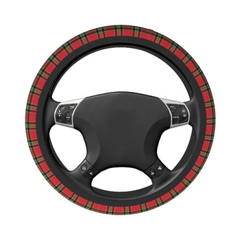 Nordic Merry Christmas Κάλυμμα τιμονιού αυτοκινήτου 37-38 Αντιολισθητικό Πρωτοχρονιάτικο Auto Steering Wheel Protector Fashion Car-styling
