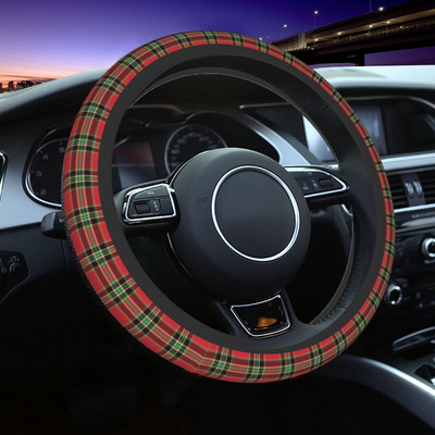 Nordic Merry Christmas Auto stūres rata pārsegs 37-38 Pretslīdes Jaunais gads Auto Stūres Aizsargs Modes Automašīnas stils