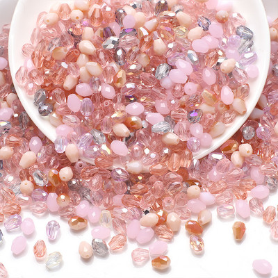 Segatud 6x8mm veetilga lihvitud kristallhelmed lahtised vahetükid lambivärvi helmed ehete valmistamiseks näputöö DIY käsitsi valmistatud aksessuaarid