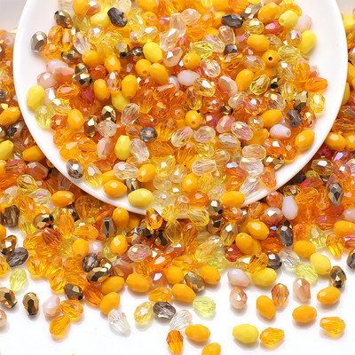 Segatud 6x8mm veetilga lihvitud kristallhelmed lahtised vahetükid lambivärvi helmed ehete valmistamiseks näputöö DIY käsitsi valmistatud aksessuaarid