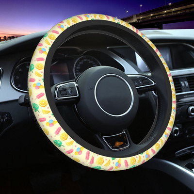 Fruit Lemon automobilio vairo dangtis Neslystantis geltonas vasarinis vairo apsauginis dangtelis Auto vairo priedai