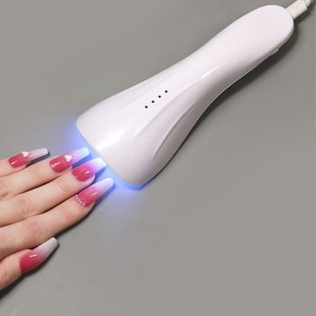 DUNFULI Ръчна UV LED лампа за нокти Инструменти за фототерапия Маникюр Оборудване за сушене на нокти Nail Art For Nails Сушене на гел лак
