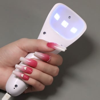DUNFULI Ръчна UV LED лампа за нокти Инструменти за фототерапия Маникюр Оборудване за сушене на нокти Nail Art For Nails Сушене на гел лак