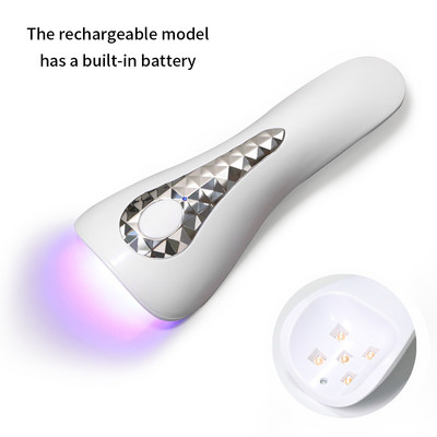 DUNFULI ručna UV LED lampa za nokte Fototerapija Alati za manikuru Oprema za sušenje noktiju Nail Art za nokte Sušenje gel laka