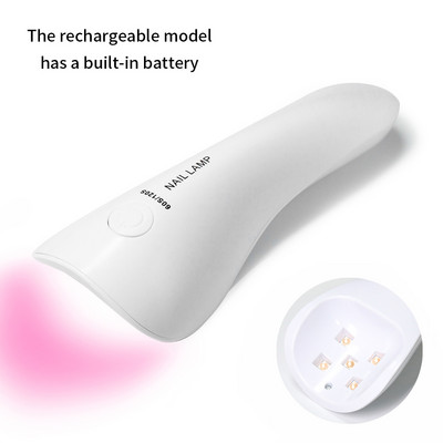 DUNFULI ručna UV LED lampa za nokte Fototerapija Alati za manikuru Oprema za sušenje noktiju Nail Art za nokte Sušenje gel laka