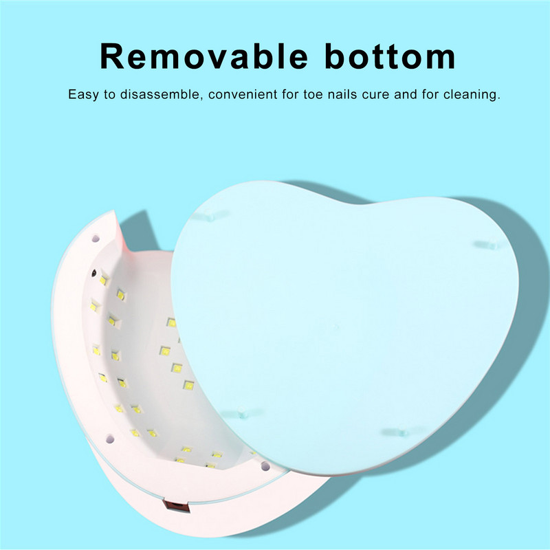 53 komada Dvostruko svjetlo 180 W UV svjetlo za nokte LED lampa za sušenje noktiju u obliku srca Lijepa lampa Lampa za stvrdnjavanje za umjetnost Pedikura Alati za salon za uređenje noktiju