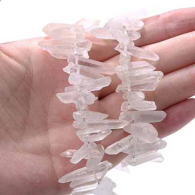 40 boja prirodnih kvarcnih štapića perle s vrhom izbušene gradijent boje sirove labave kuglice za izradu nakita DIY ogrlica naušnice