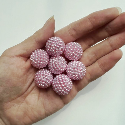 10mm 12mm 14mm 16mm 20mm imitatsioonpärlid akrüül Bayberry ümmargused lahtised vahedega helmed ehete valmistamiseks Käsitsi valmistatud